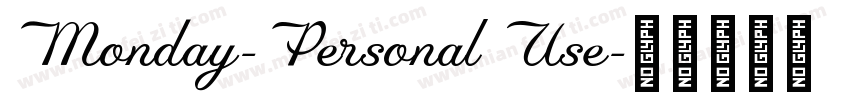 Monday-Personal Use字体转换